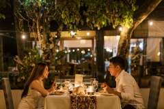 The hotel restaurant in our Philippines resort,  located beachfront with pool views