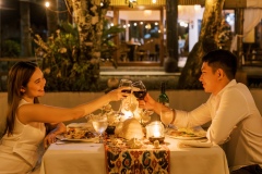 The hotel restaurant in our Philippines resort,  located beachfront with pool views