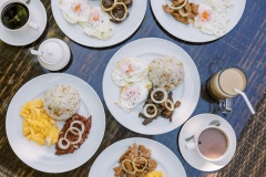 The hotel restaurant in our Philippines resort,  located beachfront with pool views