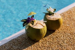 The hotel restaurant in our Philippines resort,  located beachfront with pool views